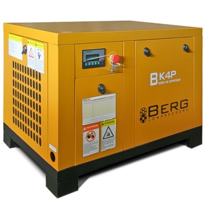 Промышленный винтовой компрессор BERG ВК-4Р-E/10 бар с ременным частотно-регулируемым приводом