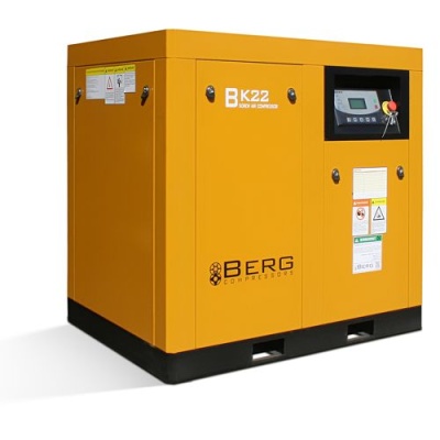 Промышленный винтовой компрессор BERG ВК-22-E/7 бар с прямым частотно-регулируемым приводом